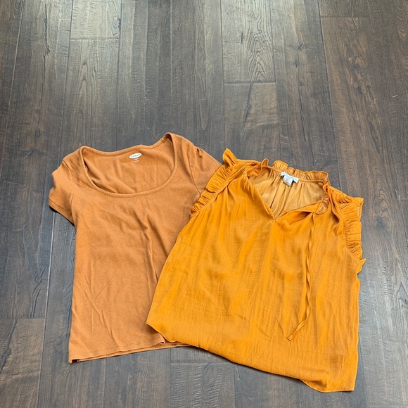Pair of an Orange and Brown Women's Tops Set - Picture 1 of 1